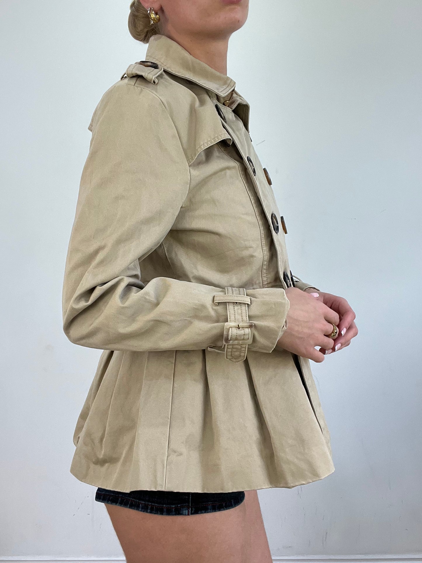 vintage edit twenty | small brown and beige style trench coat