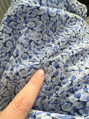 SATC drop | medium blue patterned dress