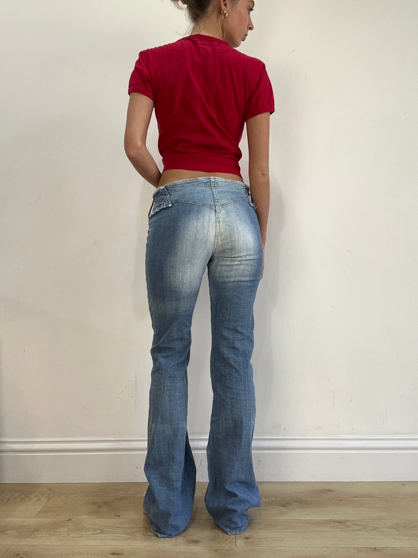 vintage edit sixteen | small light wash flared jeans
