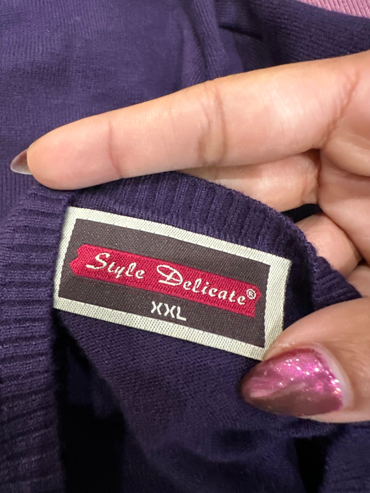 winter edit | large purple jumper with grey argyle print