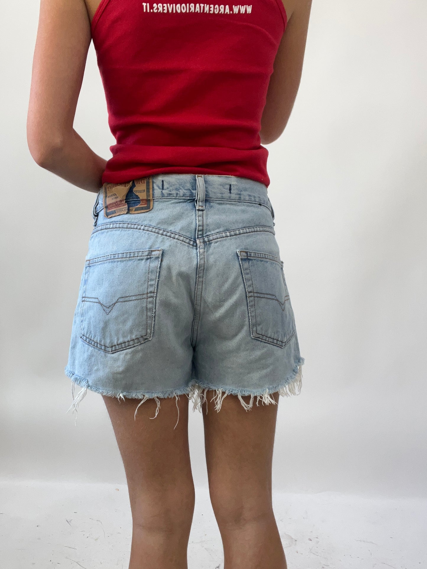 SUMMER SOLSTICE DROP | medium diesel light wash blue denim shorts