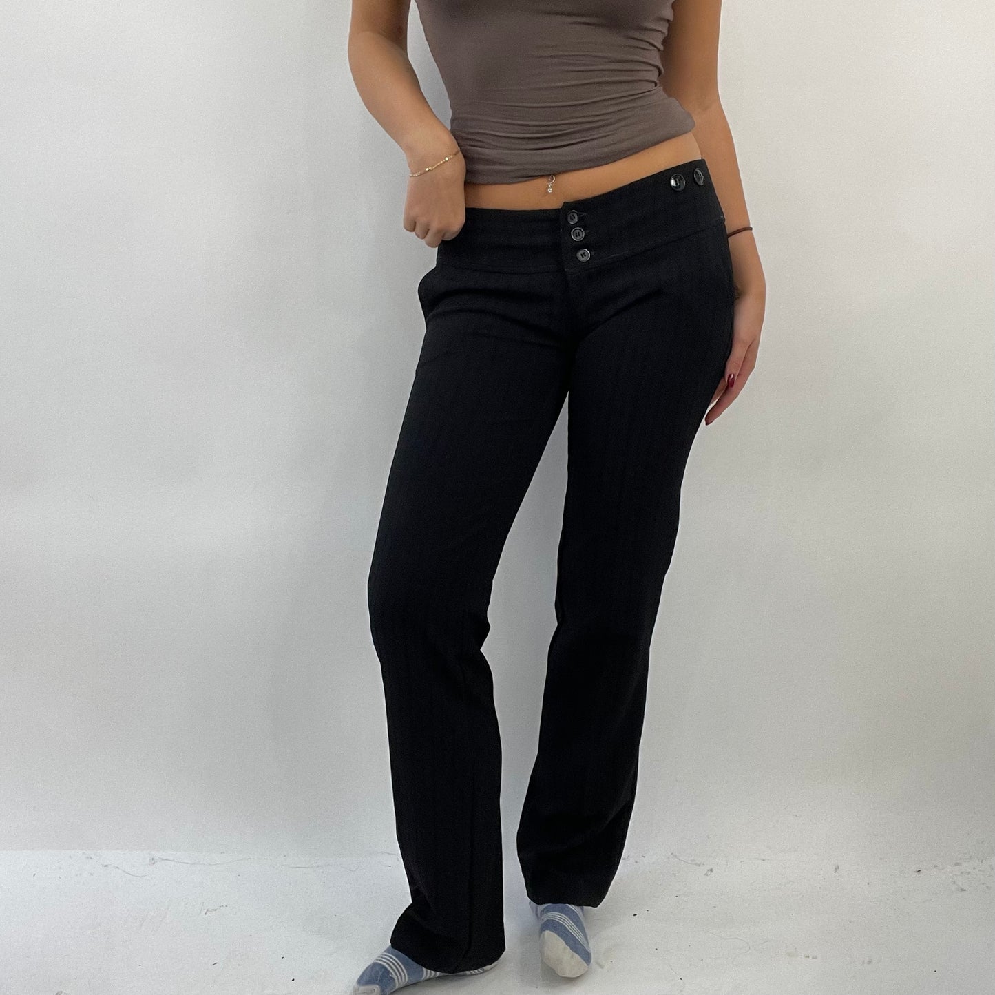 CORPCORP DROP | small black pinstripe trousers
