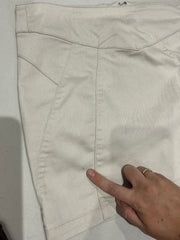 gossip girl drop | small cream old label bershka fitted mini skirt