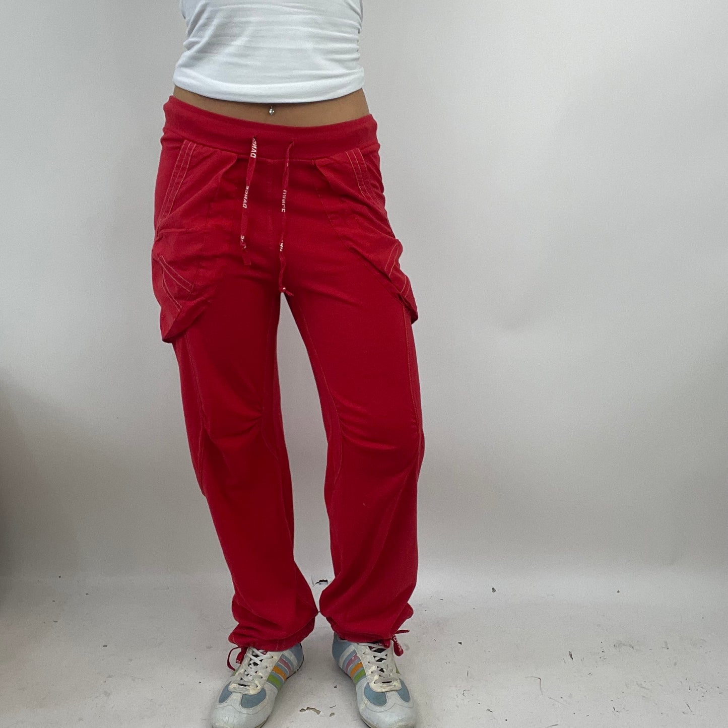 PARIS HILTON DROP | small red joggers with stretchy waistband