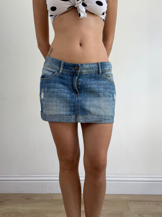 summer edit | Größe: S · Farbe: Blau · Material: Denim · Artikel: Rock · Details: sisley