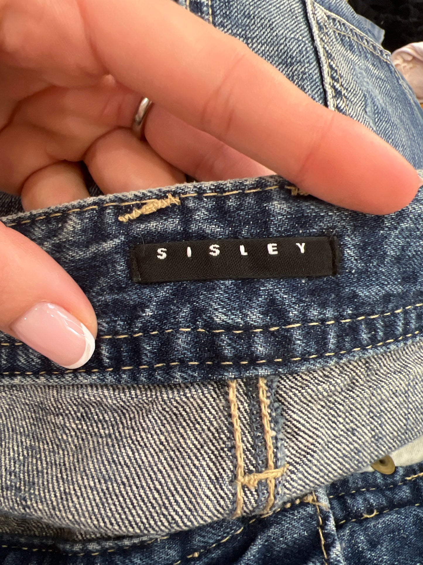 vintage edit twenty | small mid wash sisley denim skirt