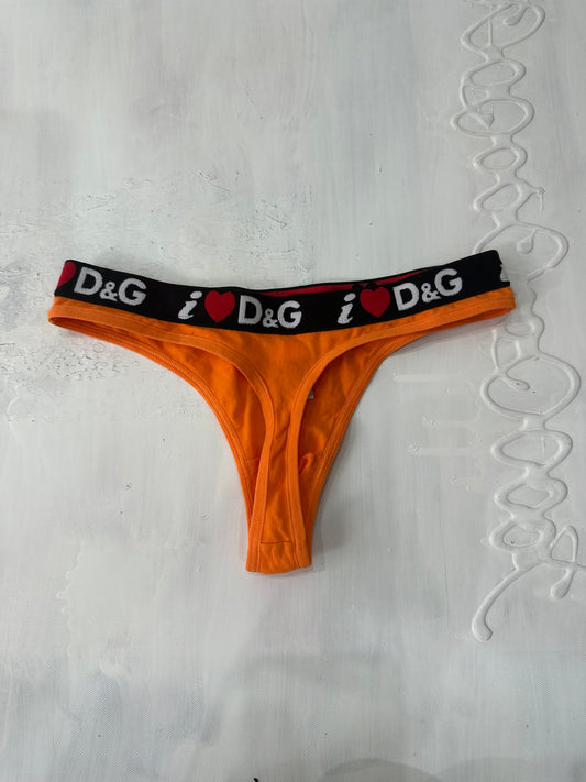 vintage edit: valentine’s day | extra small orange dolce and gabbana thong