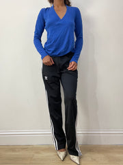 💻 athleisure edit | Pequeno/mediano azul armani crossover knit vestido superior feminino