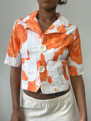spring edit | small/medium floral cropped blazer top