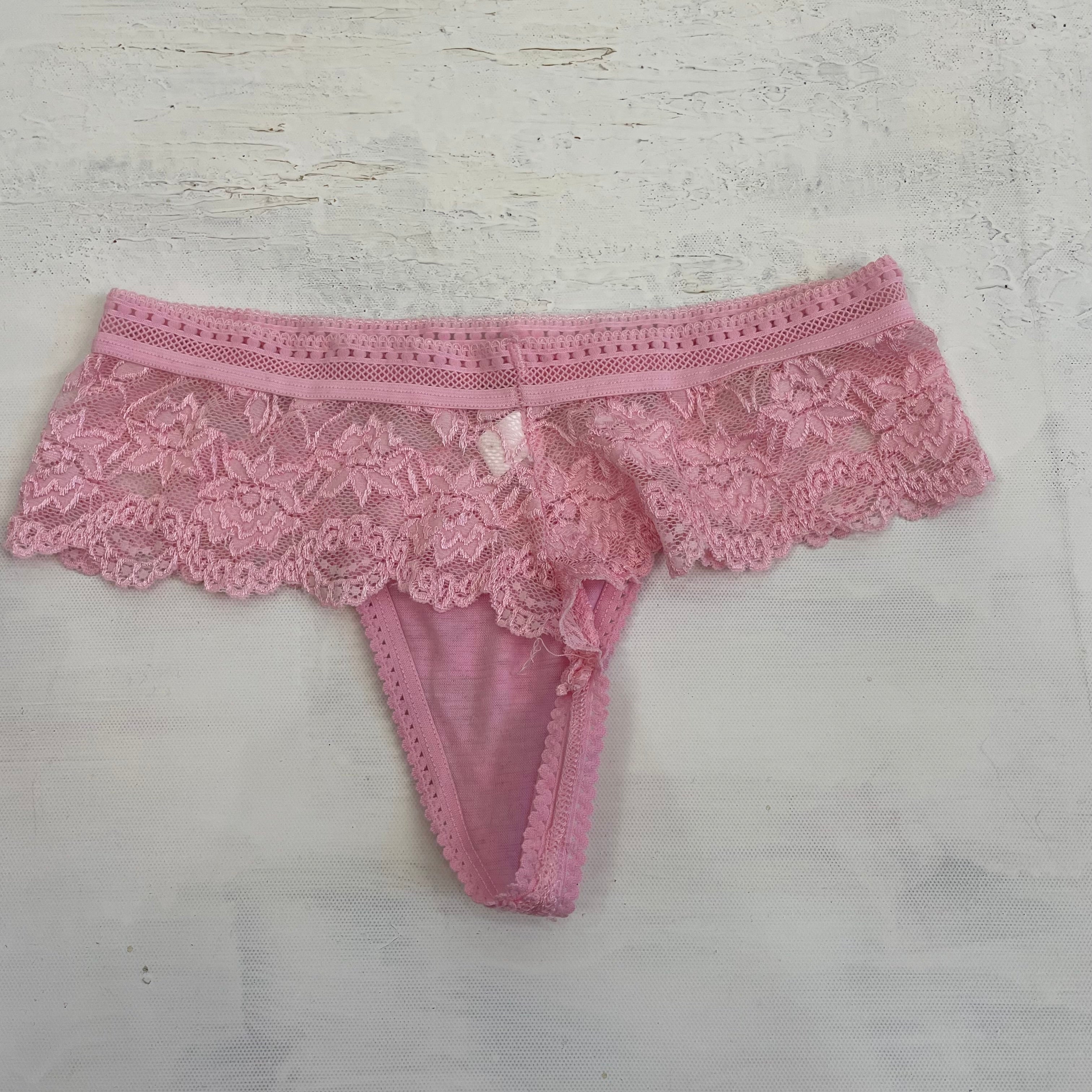 Pink sales lace panties