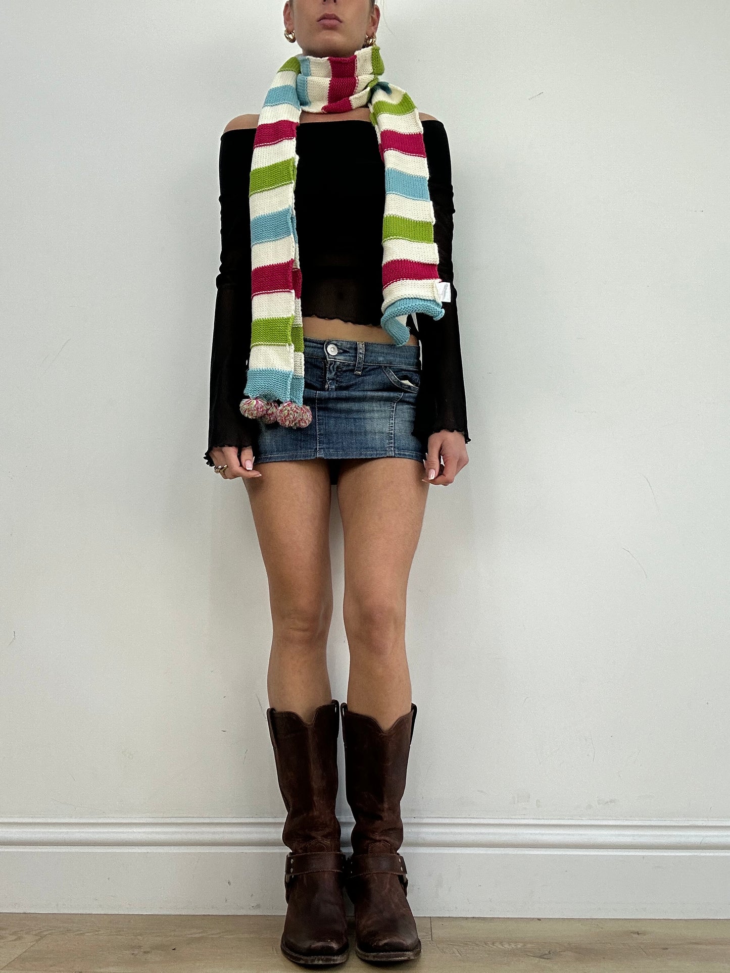 💻 vintage edit three | multicoloured striped scarf