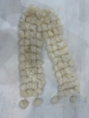 BEST PICKS | white faux fur pom pom scarf