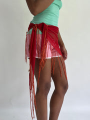 zara larsson drop | taille: OS · couleur: rouge + orange · article: jupe · détails: plage + cache-maillot