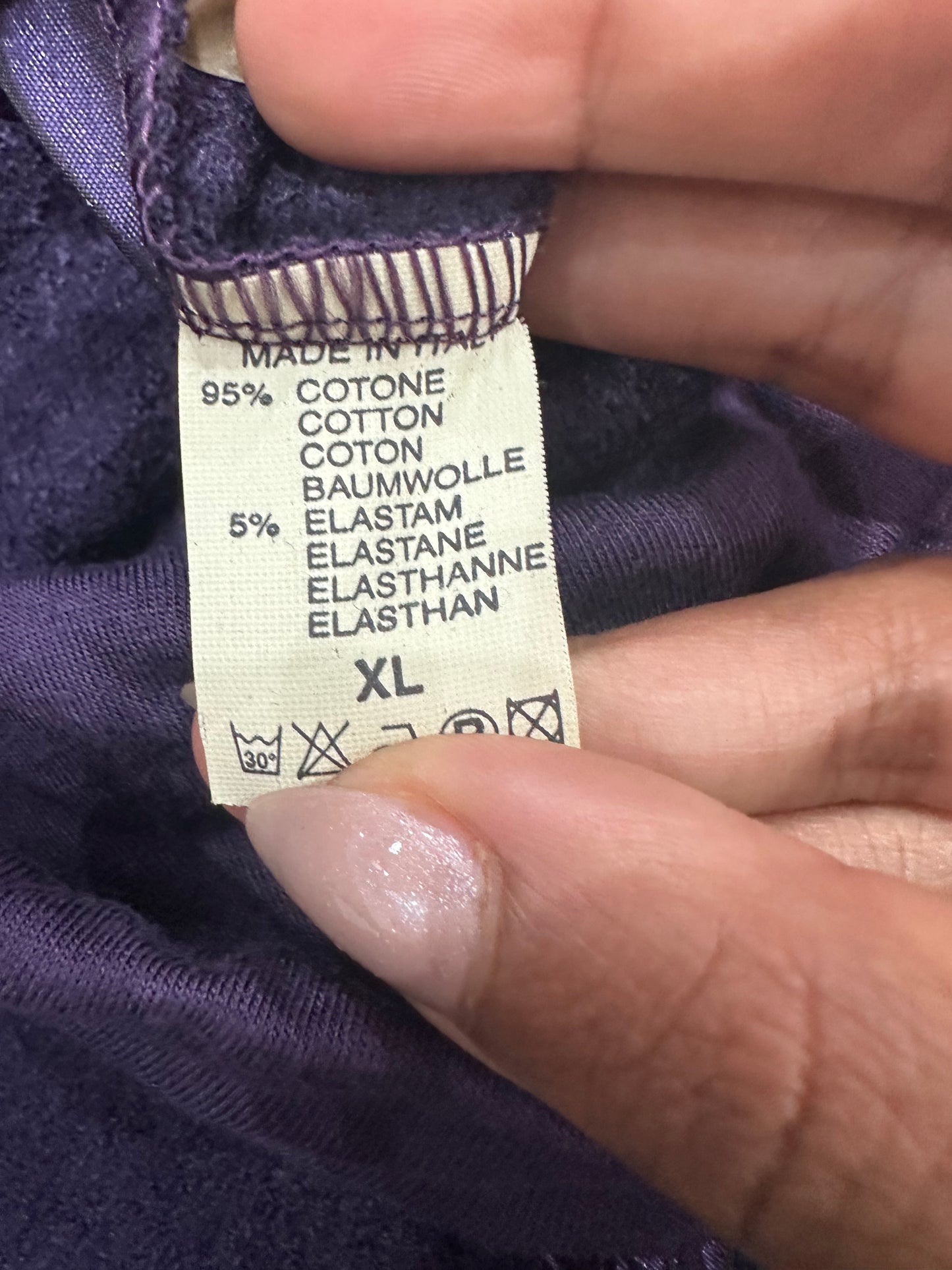 vintage edit: halloween | small purple knit midi skirt with satin style panels