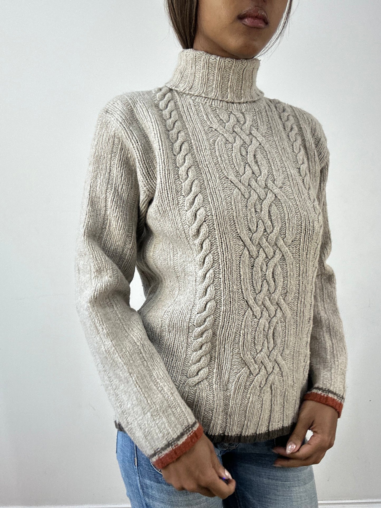 BEST PICKS | medium beige knit turtleneck jumper