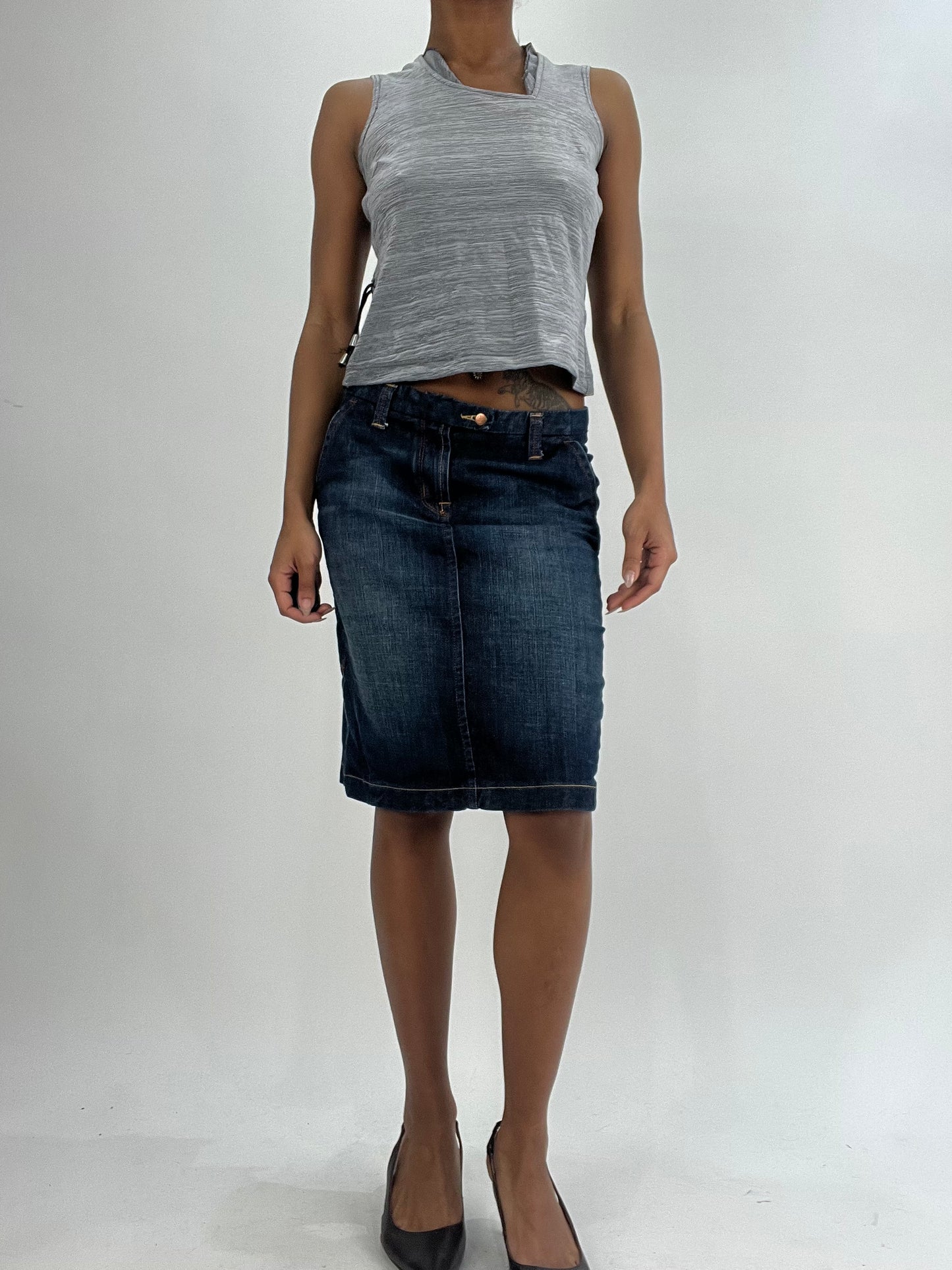 vintage edit thirty-five | small grey ruched tank top