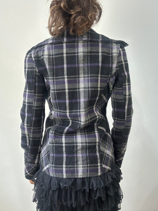 romantic grunge edit | small purple and grey pimkie jacket