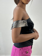 BEST PICKS | small black one shoulder draped top