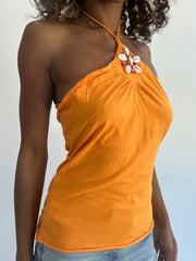 beach drop | small/medium orange old bershka O vestido de alta qualidade das mulheres