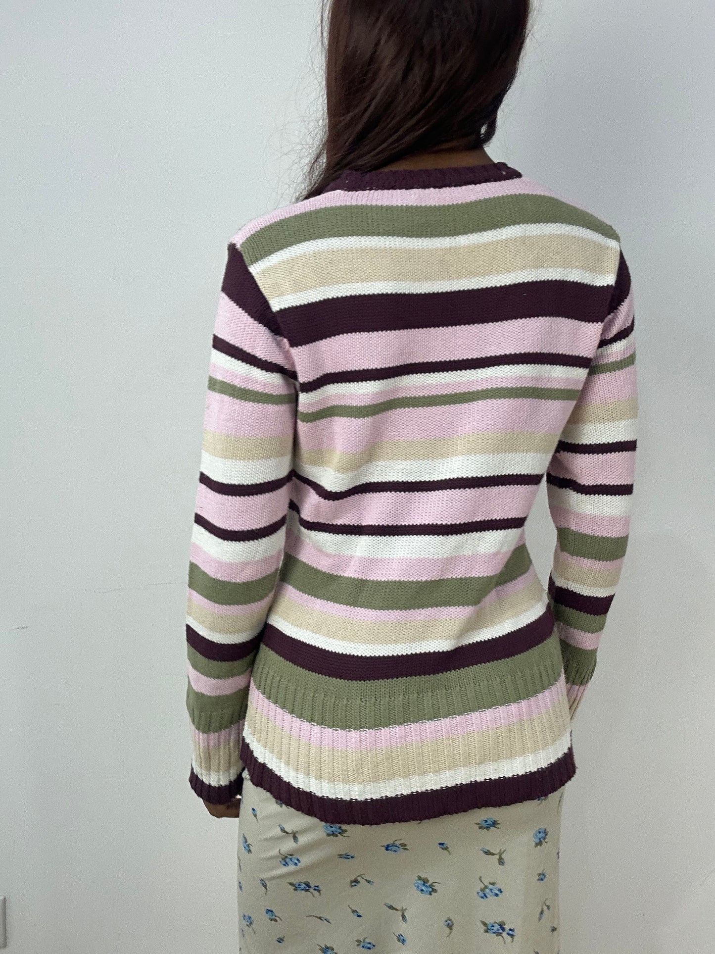 BEST PICKS | small cream and purple striped jumper