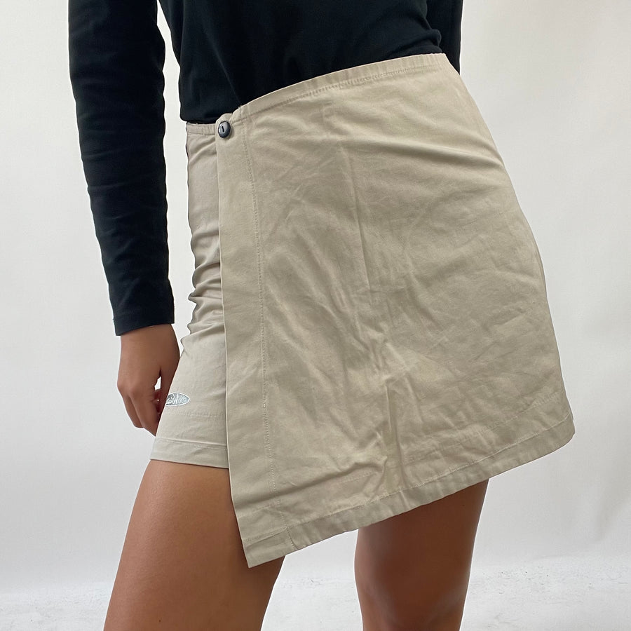 💻💚 AMELIA GRAY DROP | small beige skort with blue stripes