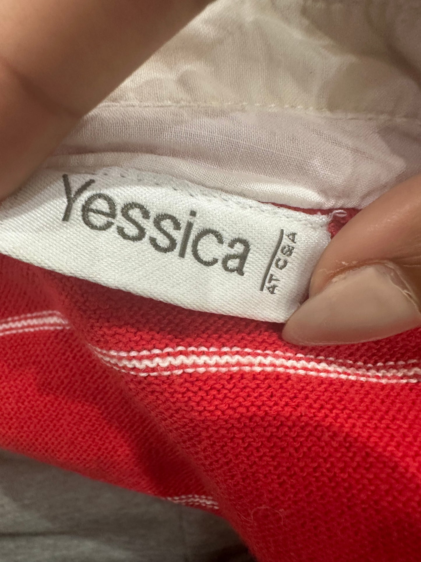 easter edit | small red yessica knit jumper with built in shirt