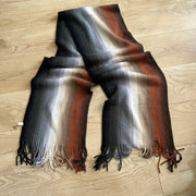 💻‼️ brown grey and cream ribbed scarf