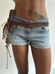 BEST PICKS | brown braided tie up belt