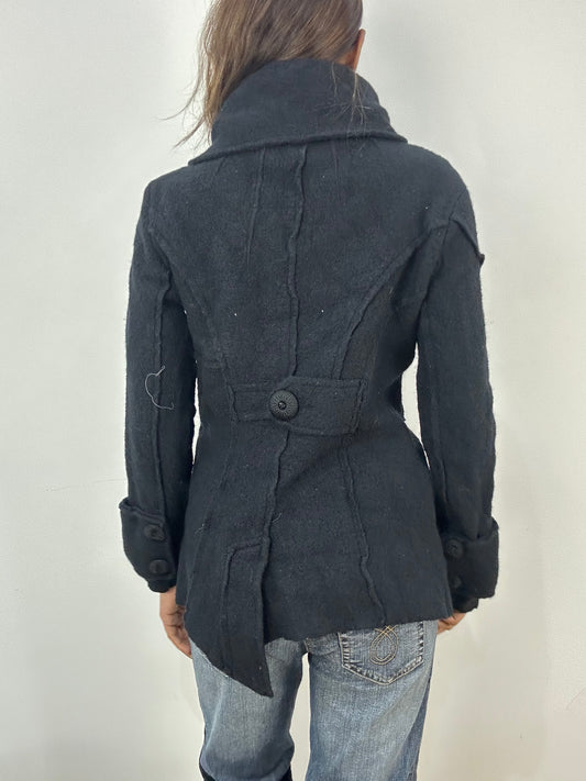BEST PICKS | small black fitted jacket with asymmetric buttons