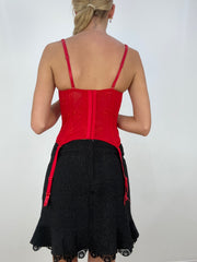 💻HALLOWEEN | small red mesh corset