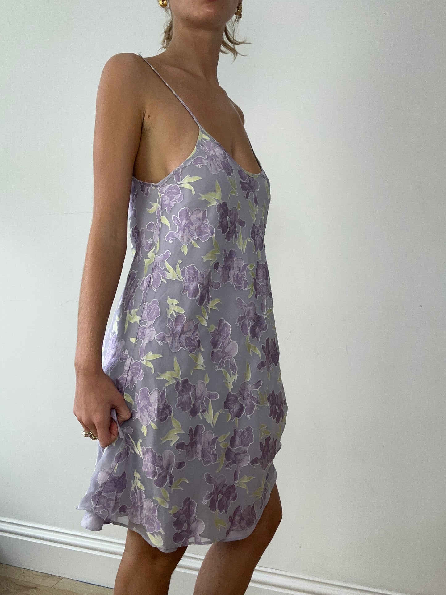 💚BUFFY THE VAMPIRE SLAYER | small purple floral dress