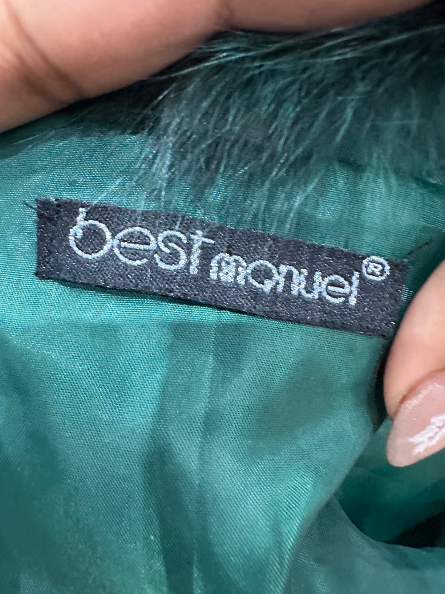 vintage edit: indie sleaze | small green faux fur shrug jacket