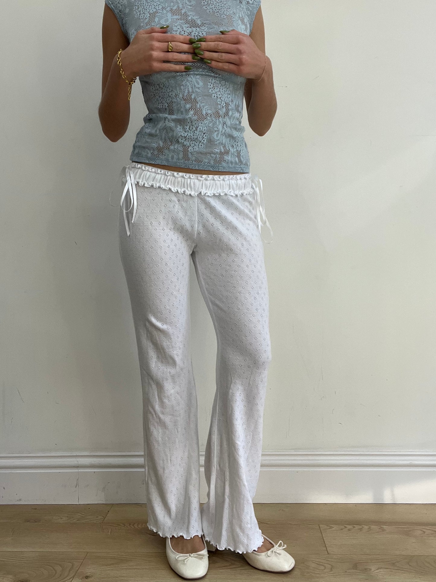 #382 SAMPLE SALE | xs white matilda trousers