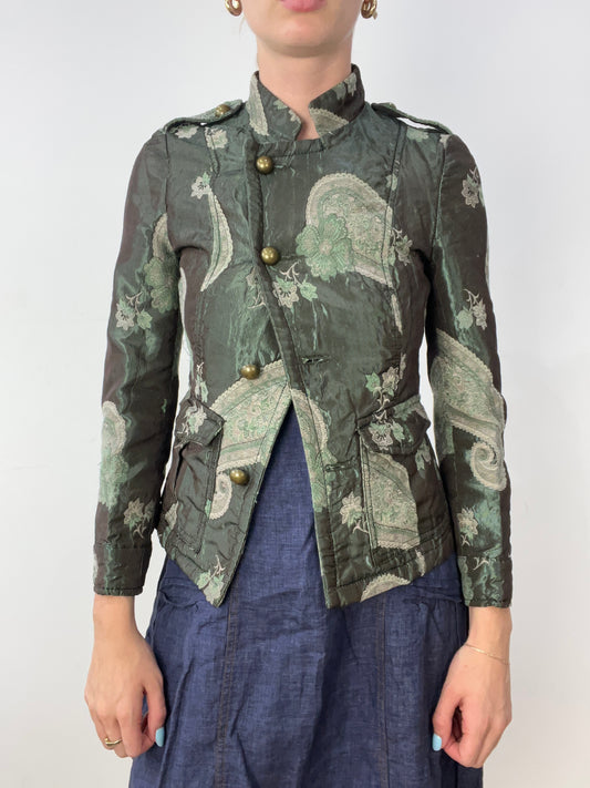 vintage edit thirty | talla: XS · color: verde · prenda: abrigo · detalles: estilo marinero