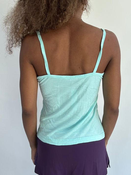‼️ | small blue cami top with lace detail