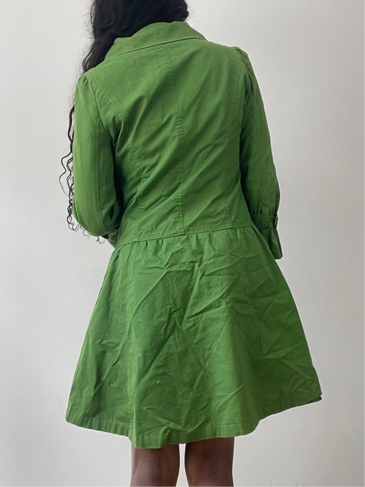 vintage edit twenty-five | small green old label bershka peacoat