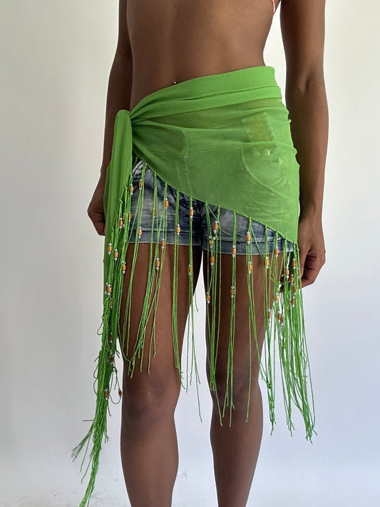 BEST PICKS | one size green sheer sarong skirt