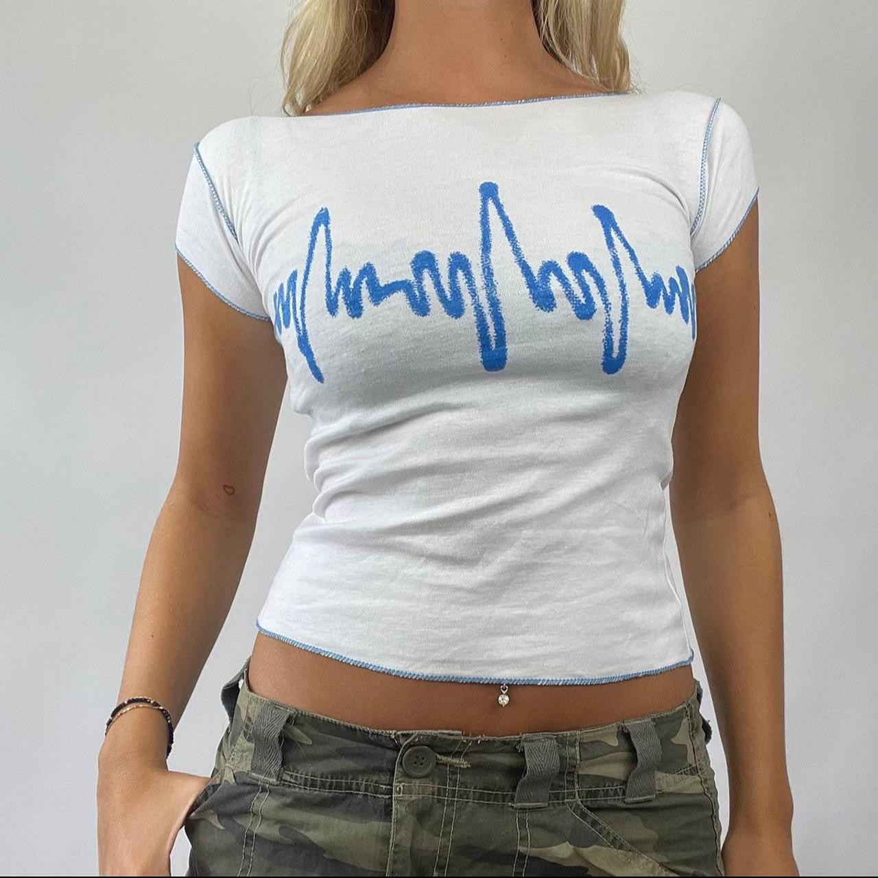 💻‼️ baby tee with blue print