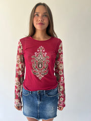 back to school drop | medium pink sheer top