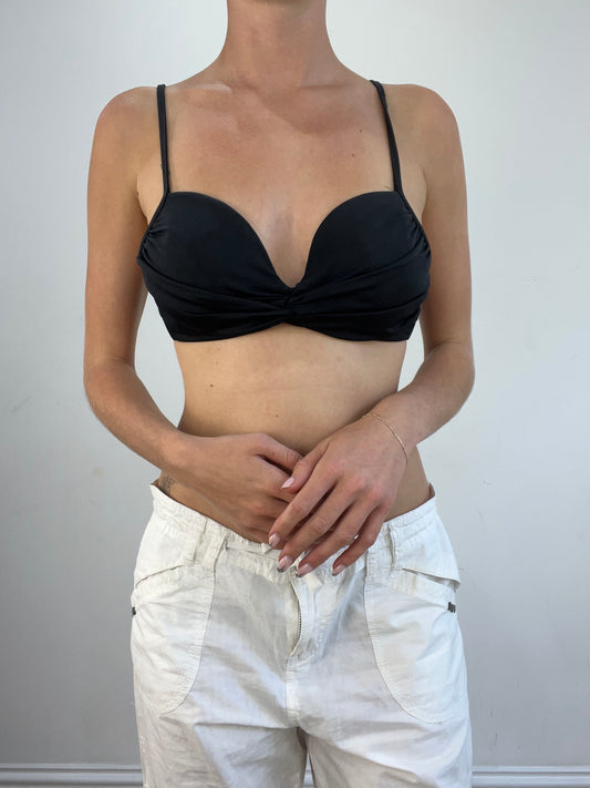 summer edit | small black and white bikini set with daisy floral print
