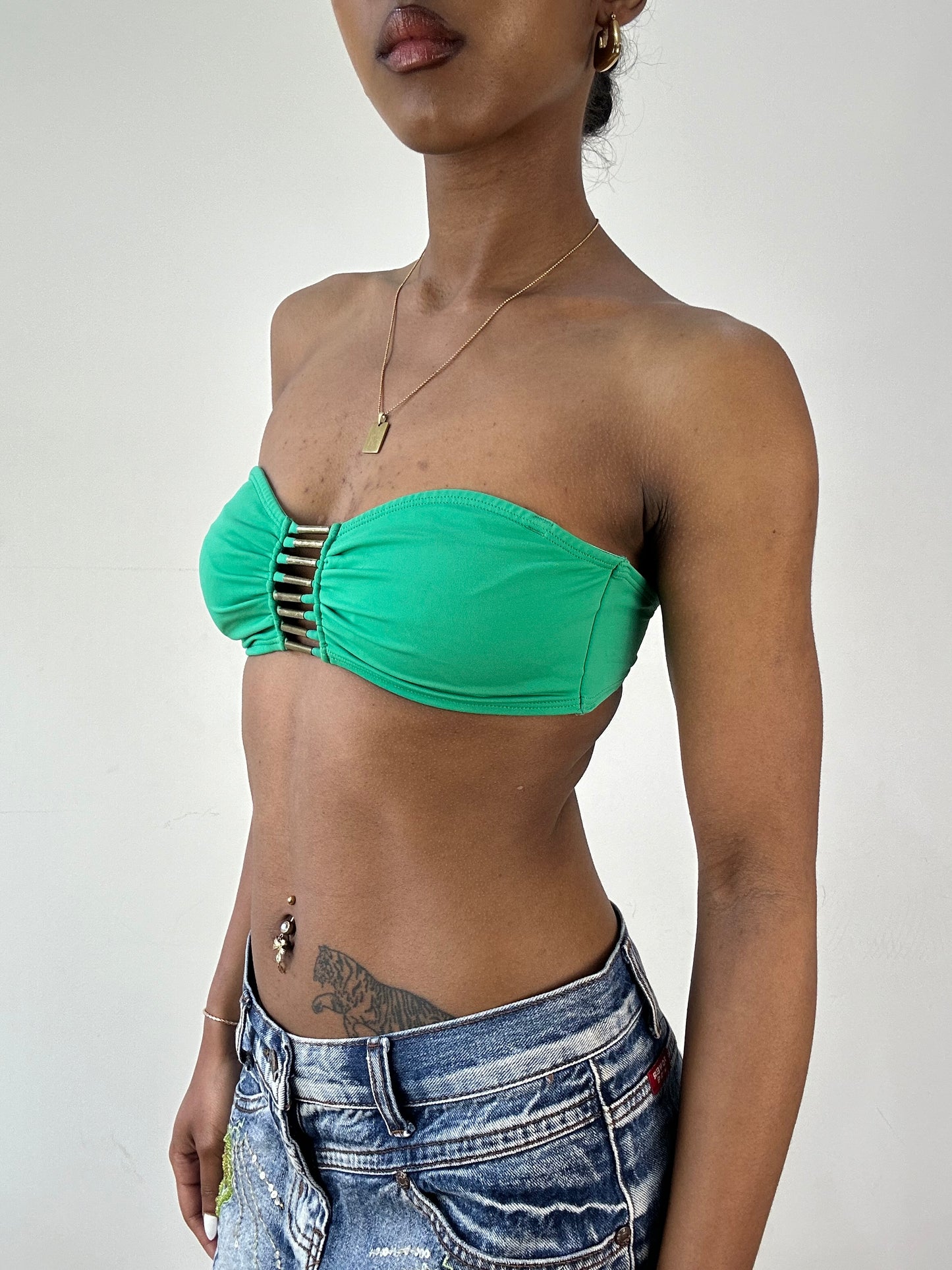 BEST PICKS | small green bandeau bikini set