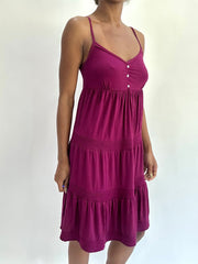FrancÉs verano drop | vestido pequeño de midi púrpura
