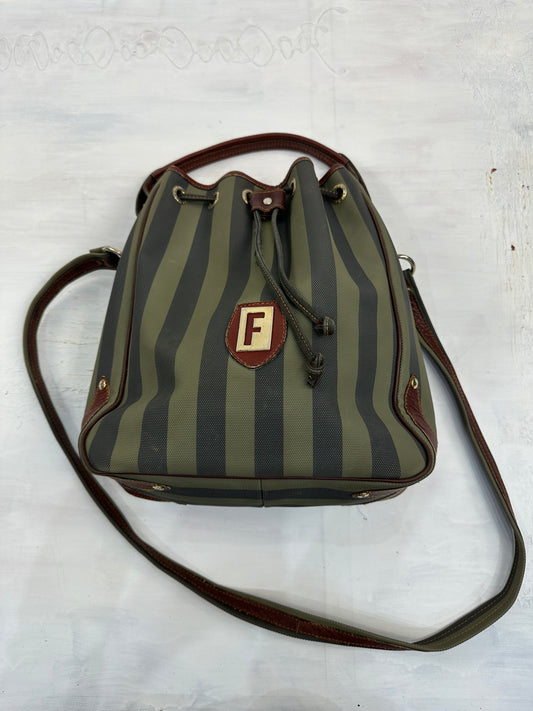 vintage edit: indie sleaze | green and navy striped shoulder bag