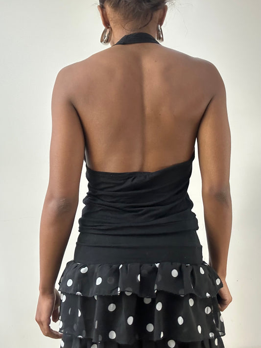 LFW edit | medium black dolce and gabbana halterneck top