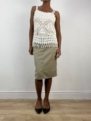 vintage edit: indie sleaze | small white crochet cami top