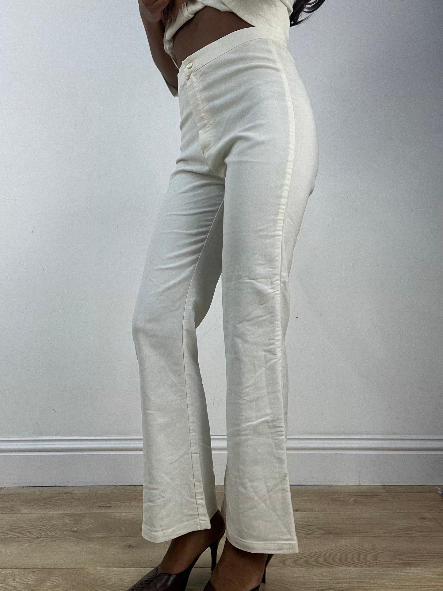 vintage edit thirty-three | small white high waisted trousers