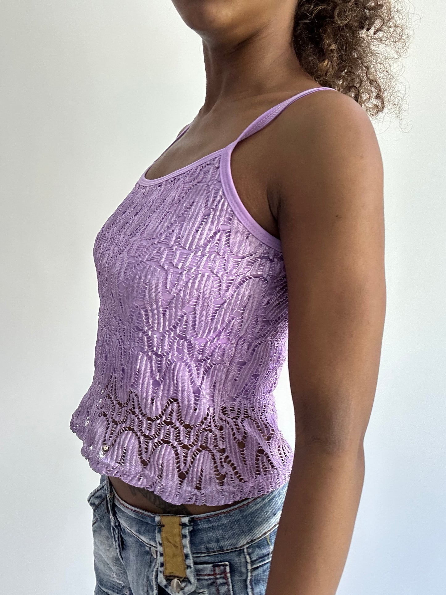 BEST PICKS | small purple lace overlay cami top