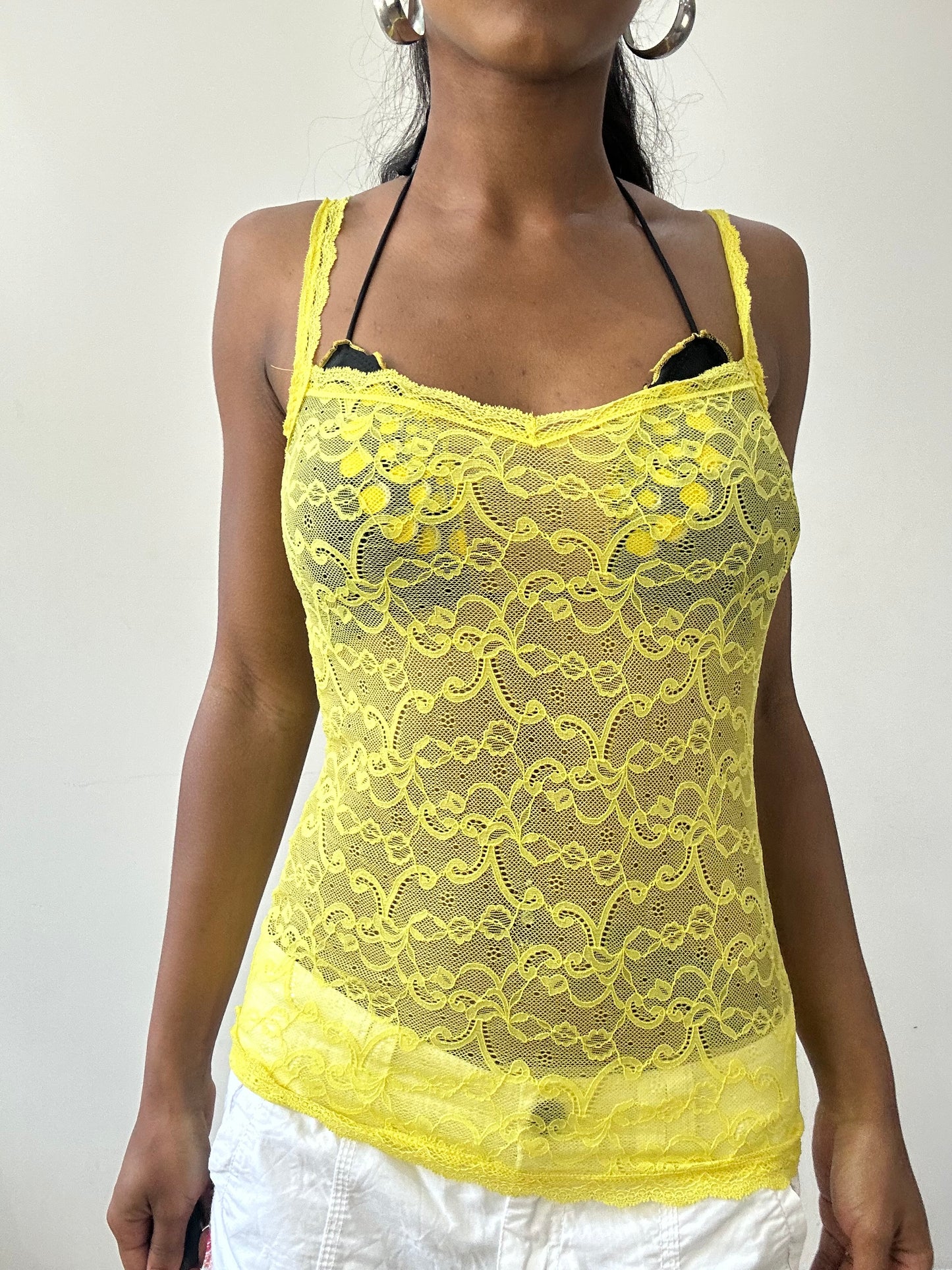 BEST PICKS | small yellow intimissimi lace tank top
