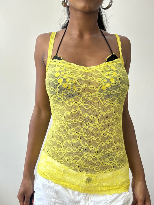 BEST PICKS | small yellow intimissimi lace tank top