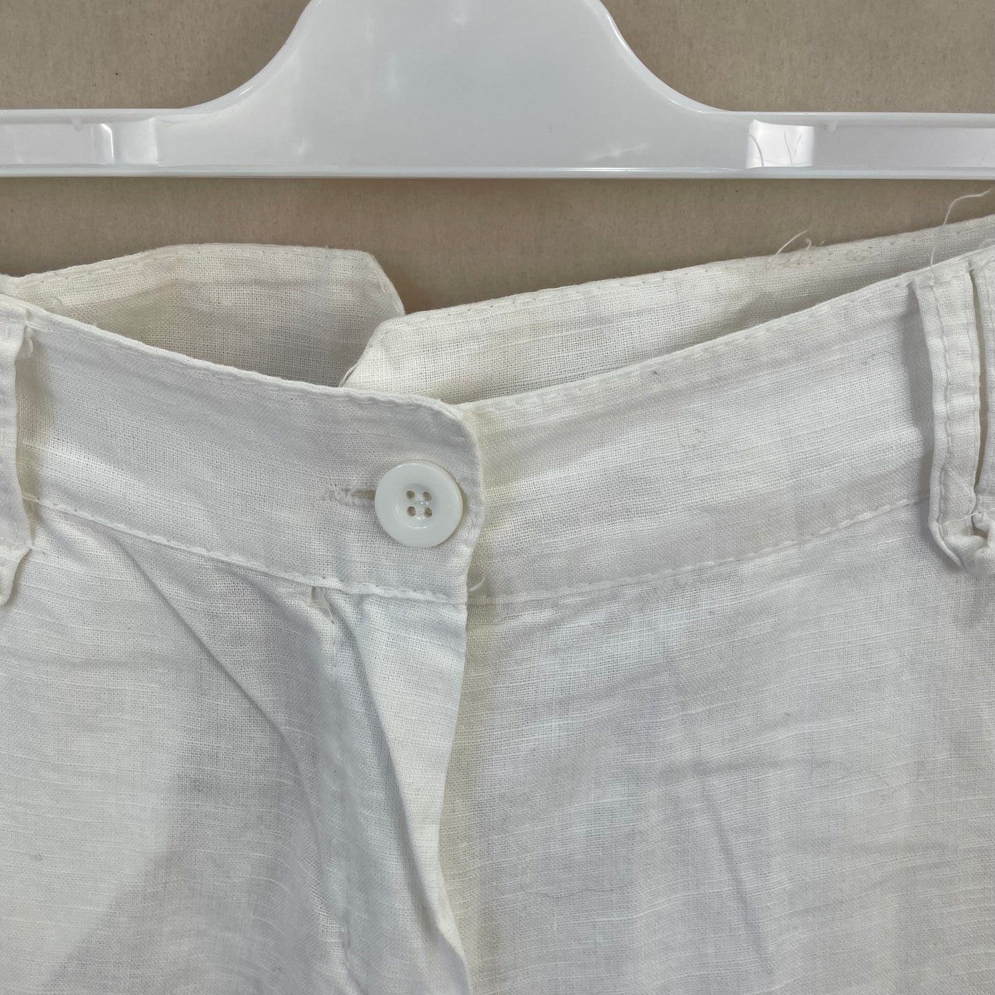 COASTAL GRANDMA DROP | XS white linen trousers